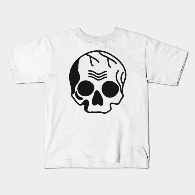 The Grey Skull Kids T-Shirt by Teeeshirt